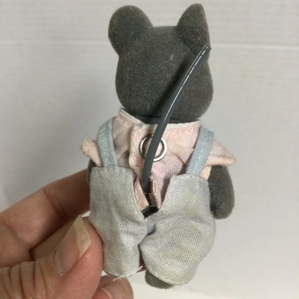 Sylvanian Families Calico Critters Vintage Thistlethorn Grey Mouse Dad & Mom